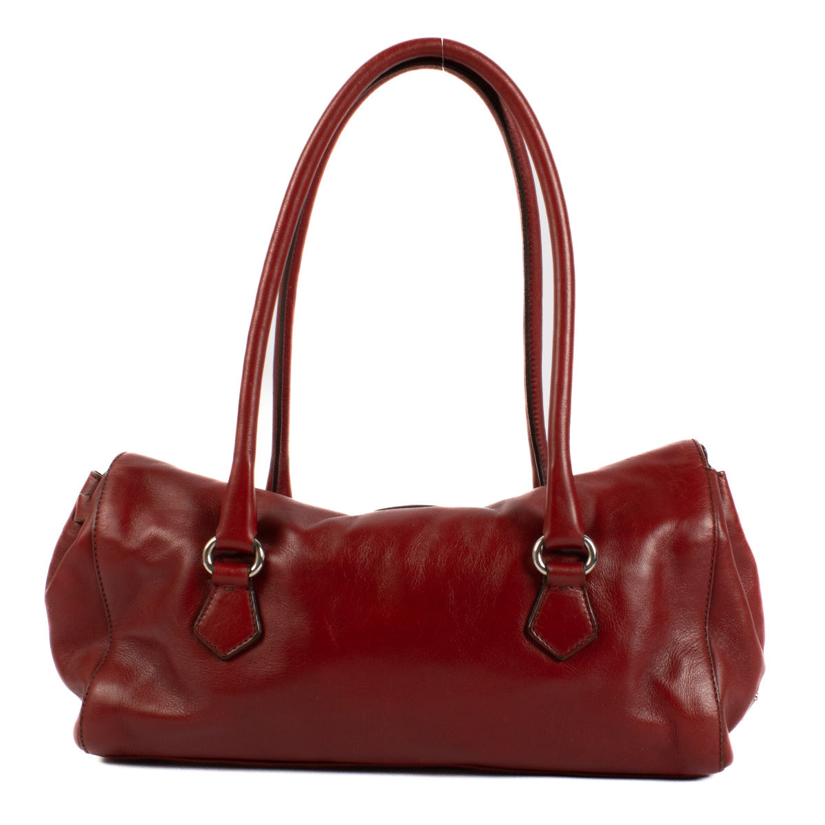 Prada Red Leather Shoulder Bag