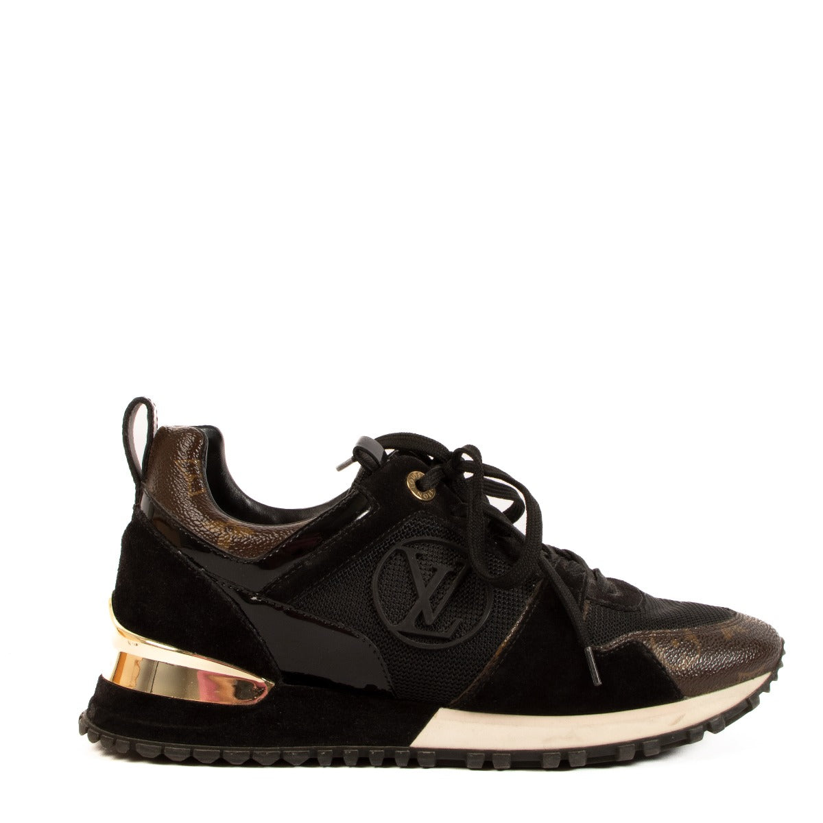 Louis Vuitton, Louis Vuitton trainers, Louis Vuitton monogram, Run away, Preloved, Designer, Fashion, Black, Sneakers, Labellov, Antwerp