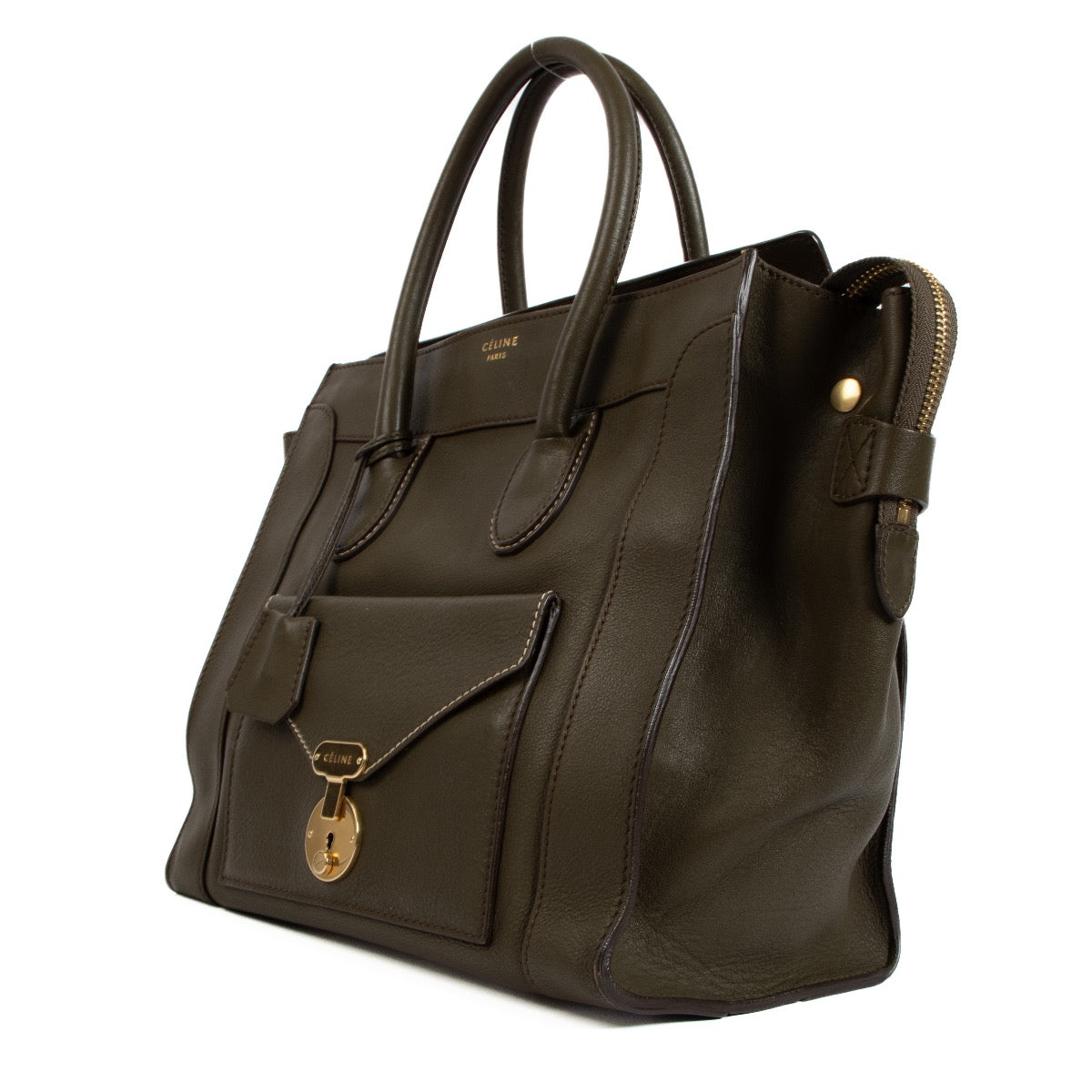 Shop second hand Celine Kaki Medium Envelope Luggage Bag Bag at Labellov