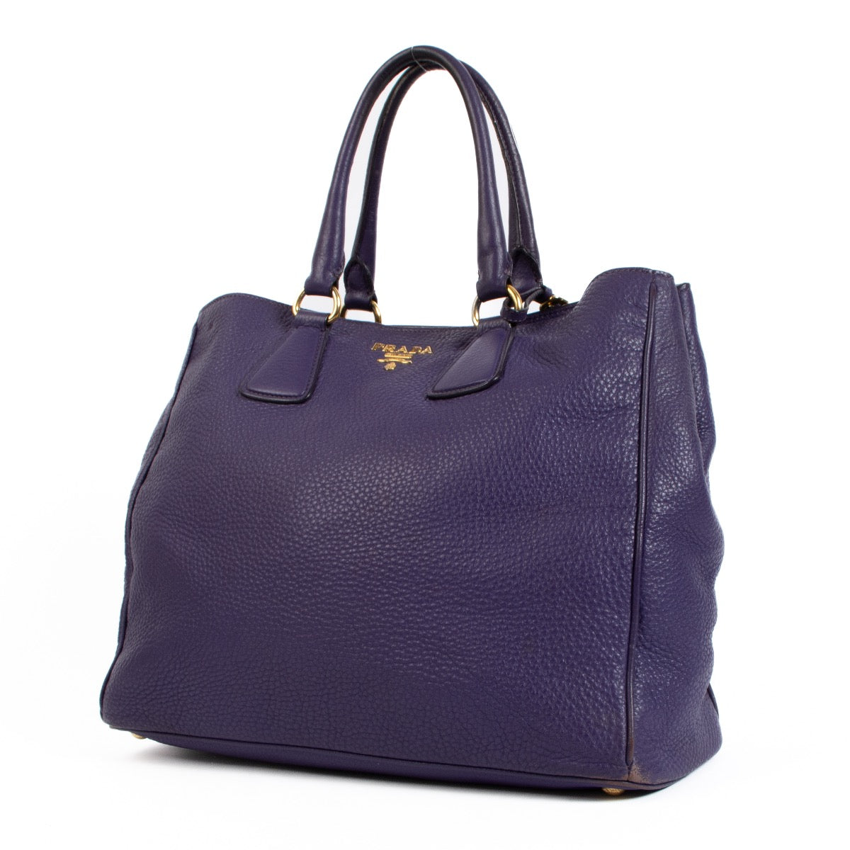 Buy an authentic Prada Vitello Daino purple Tote Bag on LabelLov.com
