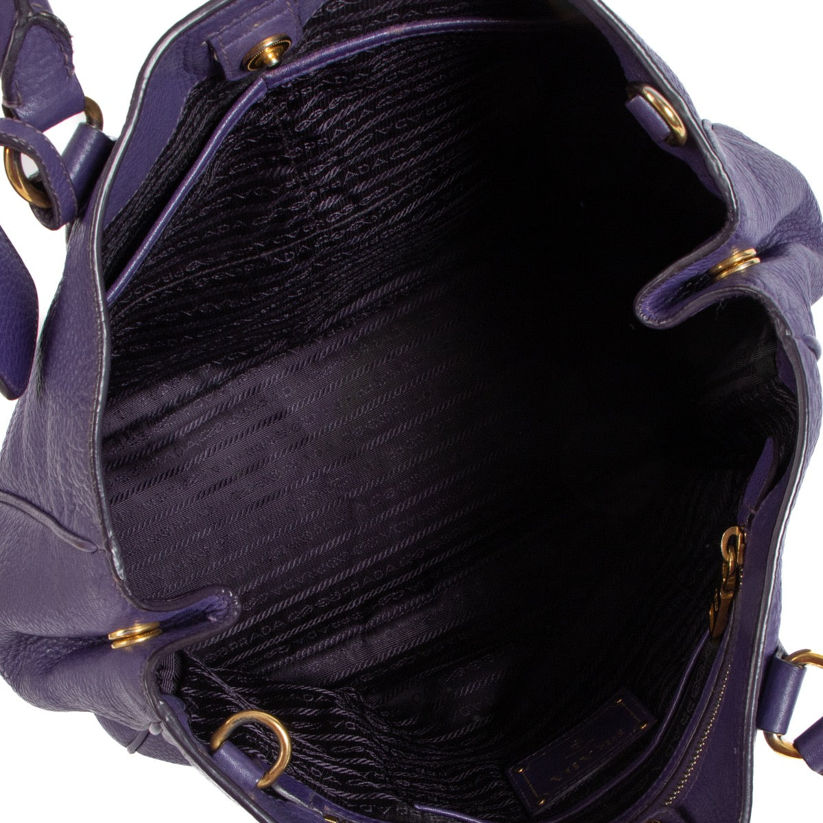 Buy an authentic Prada Vitello Daino purple Tote Bag on LabelLov.com