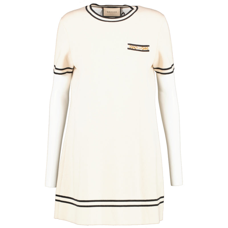 LL09604.28 Gucci Cream Wool Dress