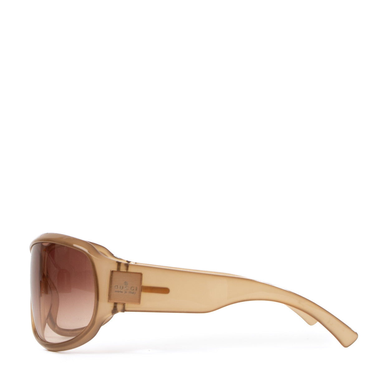Lunettes de soleil transparentes marron Gucci