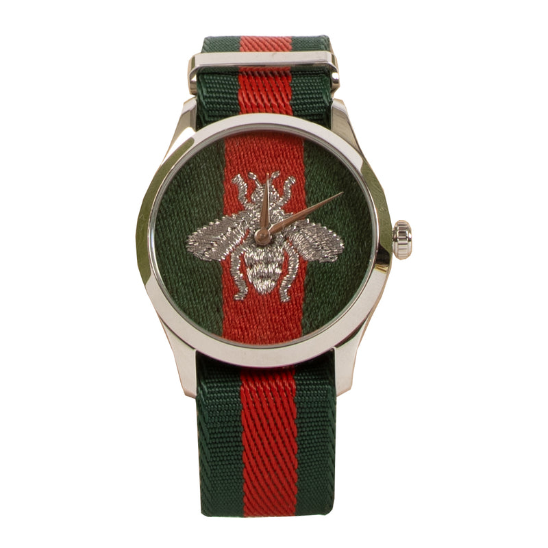 Shop safe online at Labellov in Antwerp, Brussels and Knokke this 100% authentic second hand Gucci Web G-Timeless Watch