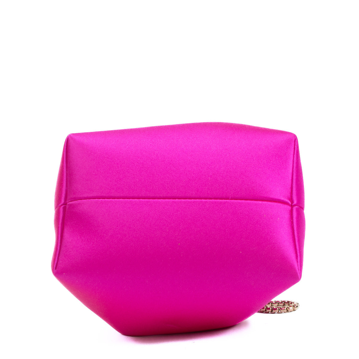 Sac Bon Bon Mini Jimmy Choo en satin rose avec poignée en cristal