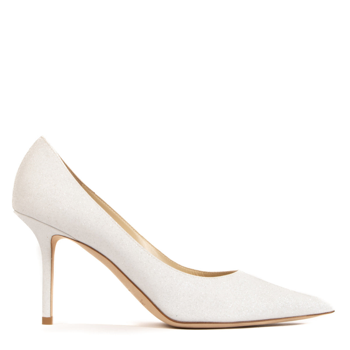 Jimmy Choo Witte Bruids Glitterschoenen - maat 38.5