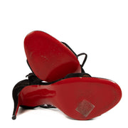 Shop safe online at Labellov in Antwerp, Brussels and Knokke these 100% authentic second hand Christian Louboutin Black Shimmer Choca Sandals - size 38