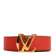 Shop safe online at Labellov in Antwerp, Brussels and Knokke this 100% authentic Louis Vuitton Red, Monogram Canvas Iconic 25MM Reversible Belt - size 90