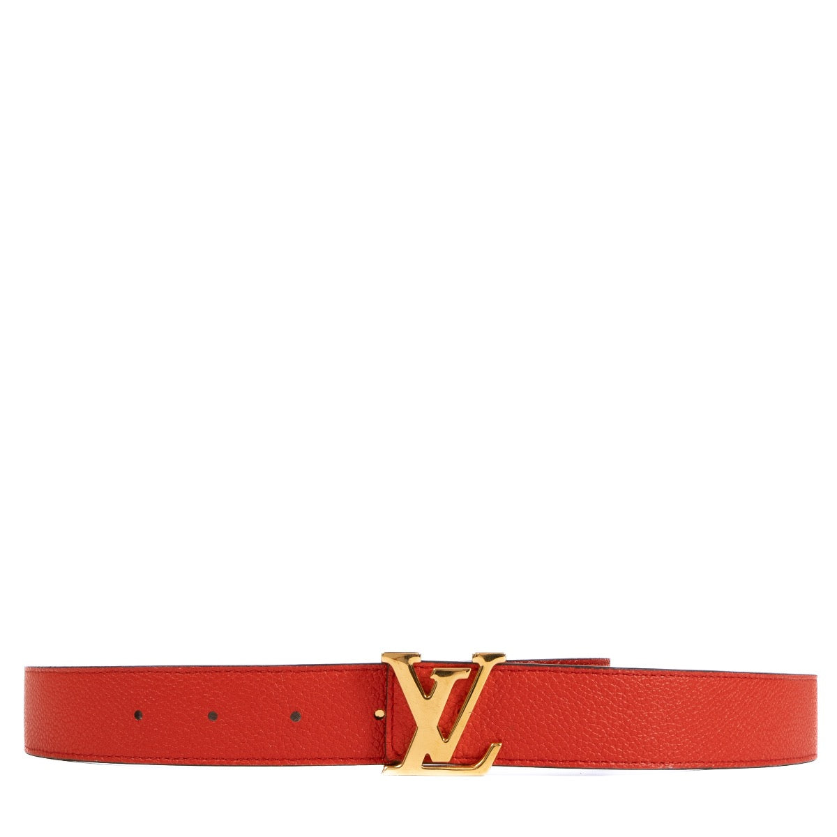 Shop safe online at Labellov in Antwerp, Brussels and Knokke this 100% authentic Louis Vuitton Red, Monogram Canvas Iconic 25MM Reversible Belt - size 90