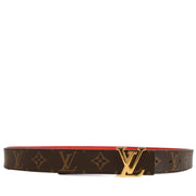 Shop safe online at Labellov in Antwerp, Brussels and Knokke this 100% authentic Louis Vuitton Red, Monogram Canvas Iconic 25MM Reversible Belt - size 90