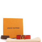 Shop safe online at Labellov in Antwerp, Brussels and Knokke this 100% authentic Louis Vuitton Red, Monogram Canvas Iconic 25MM Reversible Belt - size 90