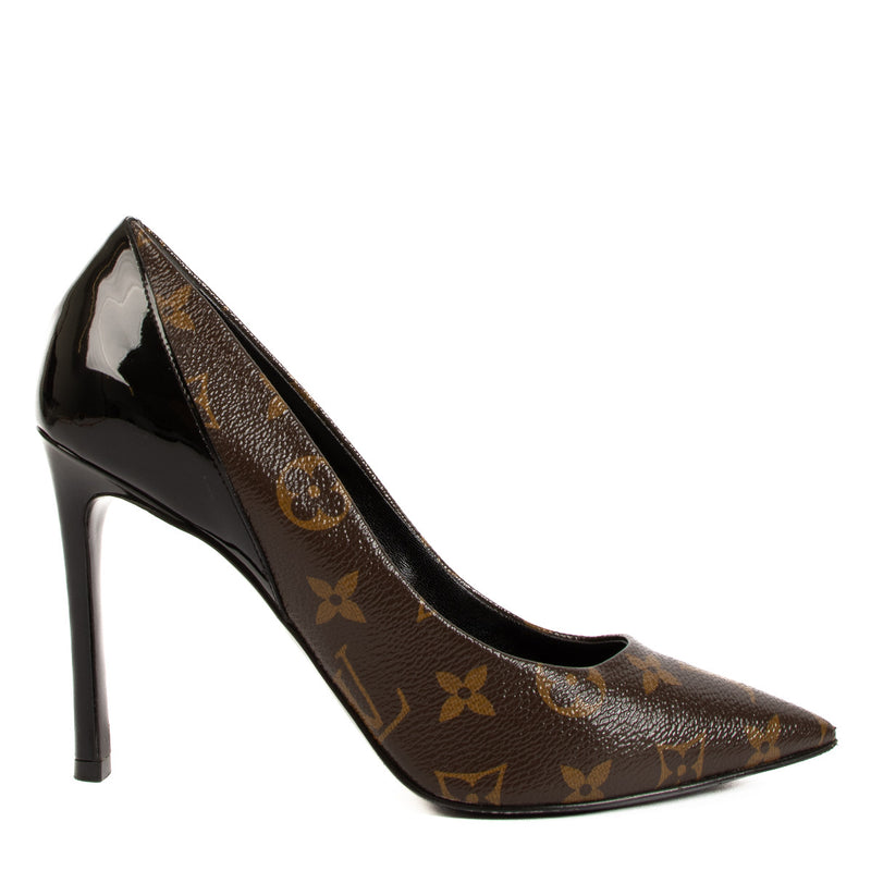 Louis Vuitton Monogram & Black Cherie Pumps -