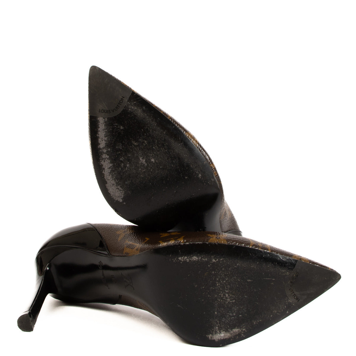 Louis Vuitton Monogram & Black Cherie Pumps - size 38