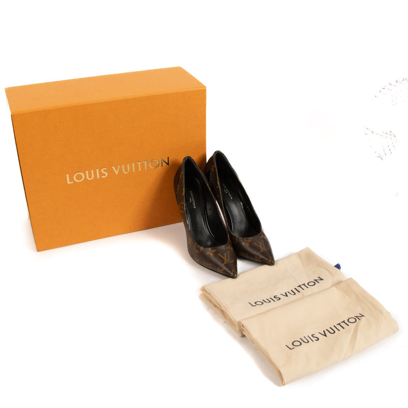 Louis Vuitton Monogram & Black Cherie Pumps -