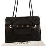 Shop safe online at Labellov in Antwerp, Brussels and Knokke this 100% authentic second hand Delvaux Black Leather DDD Shoulder Bag
