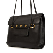 Shop safe online at Labellov in Antwerp, Brussels and Knokke this 100% authentic second hand Delvaux Black Leather DDD Shoulder Bag