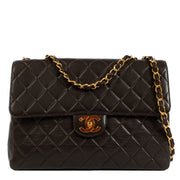 Chanel Brown Quilted Lambskin Large Classic Flap Bag