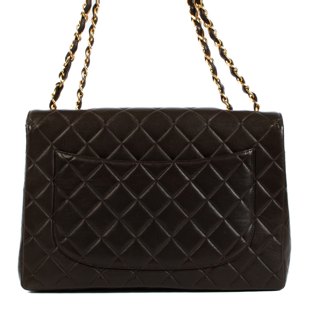 Chanel Brown Quilted Lambskin Large Classic Flap Bag