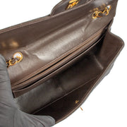 Chanel Brown Quilted Lambskin Large Classic Flap Bag
