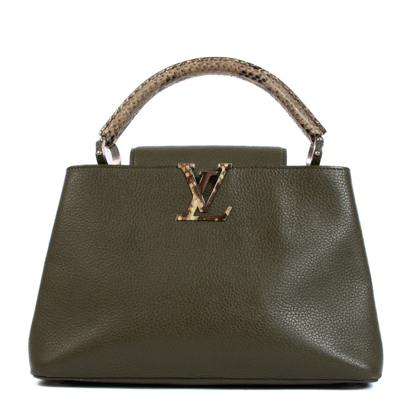 Shop an authentic preloved Louis Vuitton Emeraude Taurillon Leather Capucines MM Bag on Labellov.com