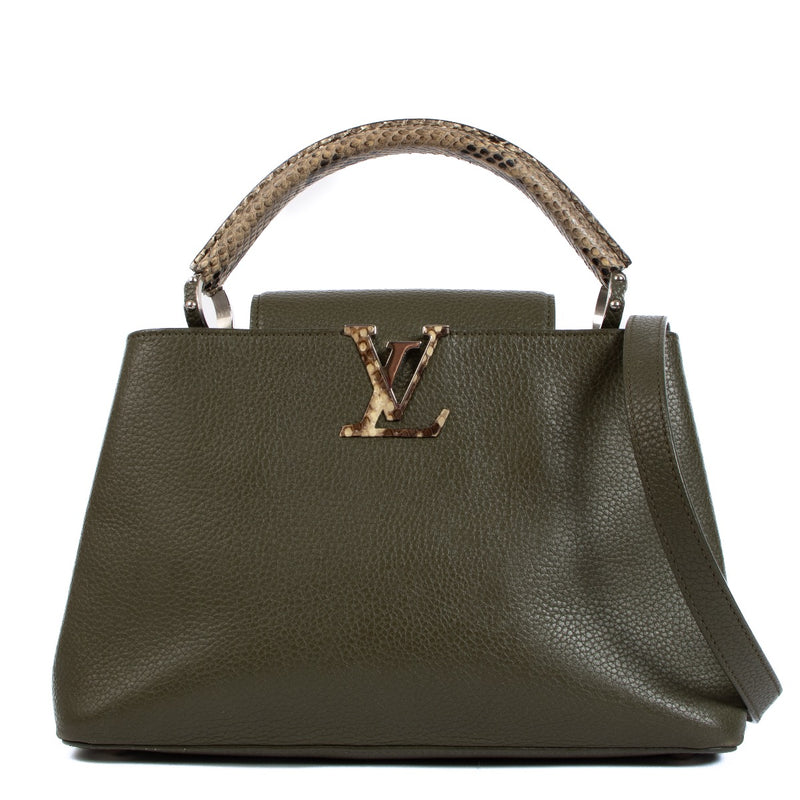 Shop an authentic preloved Louis Vuitton Emeraude Taurillon Leather Capucines MM Bag on Labellov.com