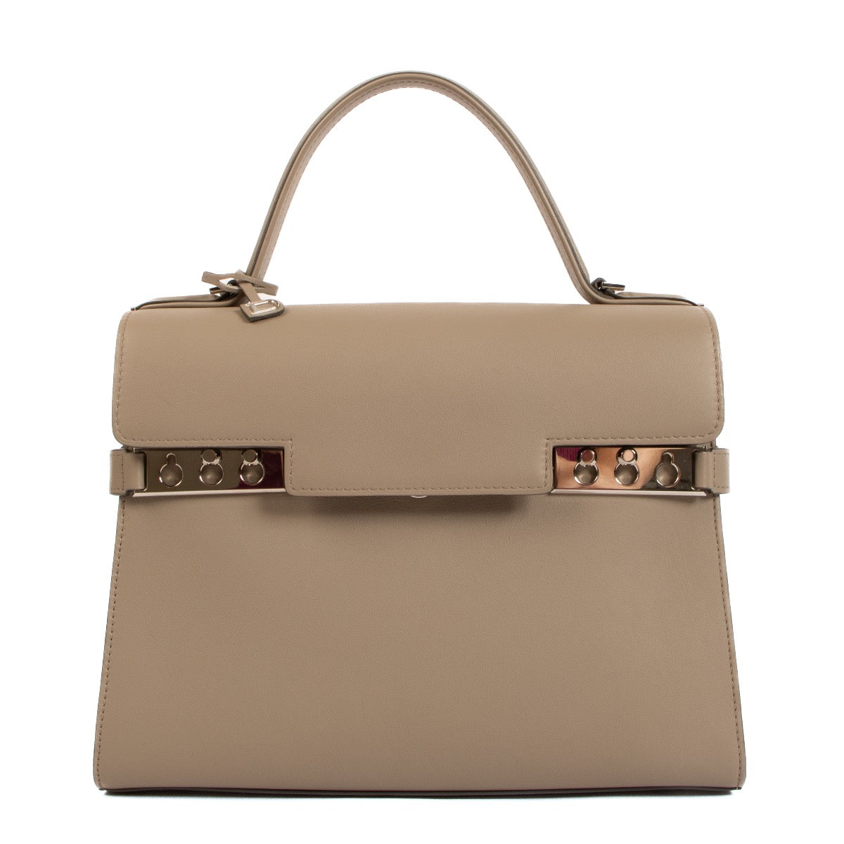 Shop safe online at Labellov in Antwerp, Brussels and Knokke this 100% authentic second hand Delvaux Tempête MM Tourterelle Supple Calf