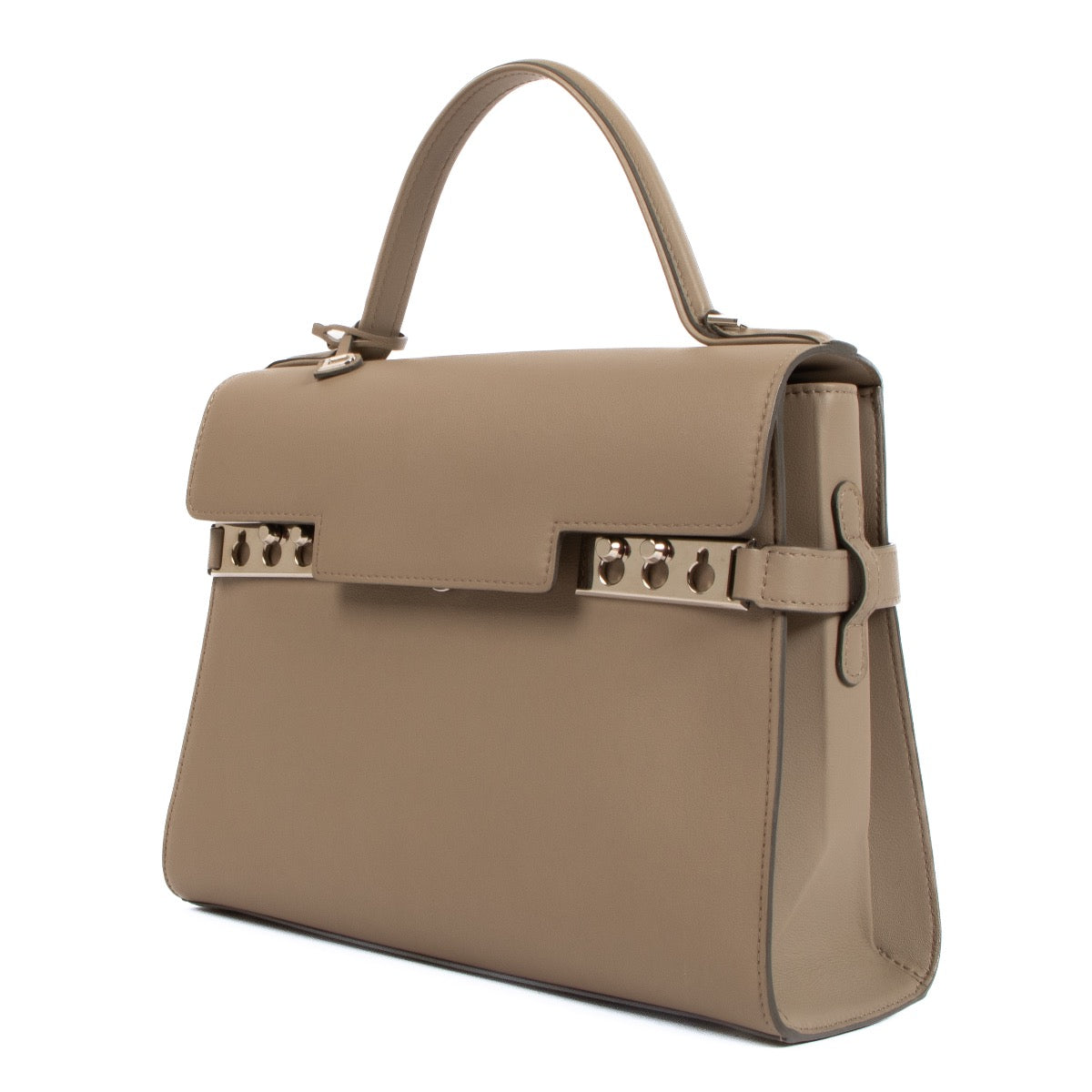 Shop safe online at Labellov in Antwerp, Brussels and Knokke this 100% authentic second hand Delvaux Tempête MM Tourterelle Supple Calf