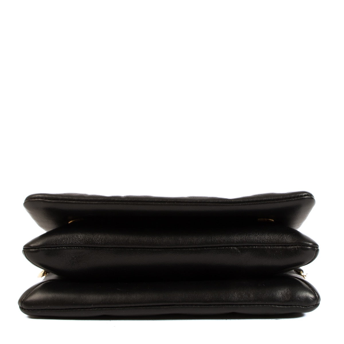 Shop safe online at Labellov in Antwerp, Brussels and Knokke this 100% authentic second hand Louis Vuitton Black Monogram Embossed Lambskin Pochette Coussin Crossbody