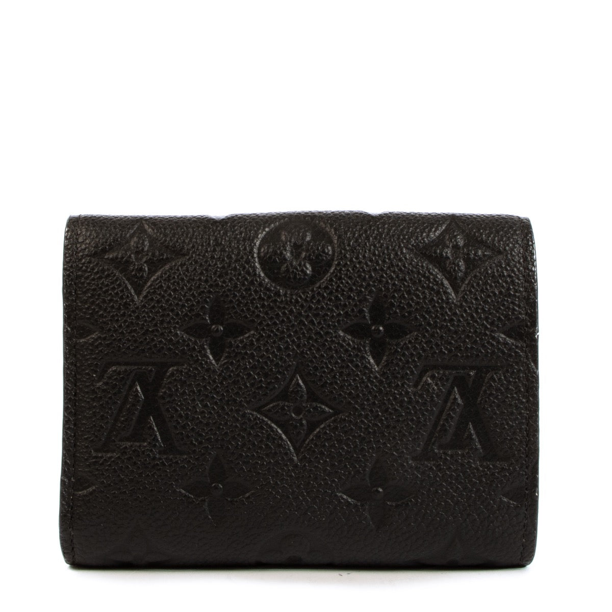 Shop safe online at Labellov in Antwerp Brussels and Knokke this 100% authentic second hand Louis Vuitton Black Monogram Empreinte Leather Victorine Wallet