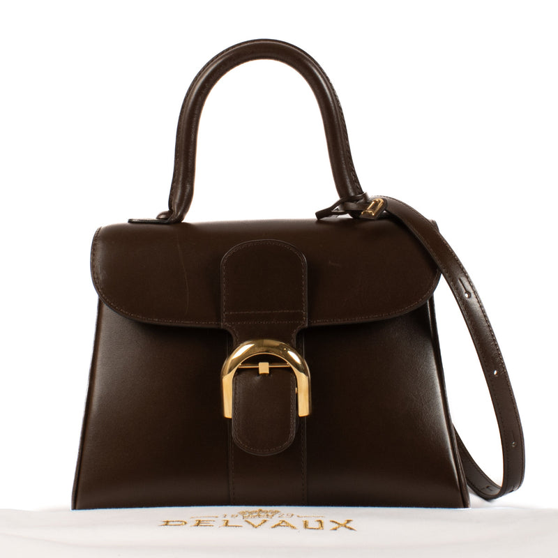 Delvaux Brown Box Brillant PM Bag