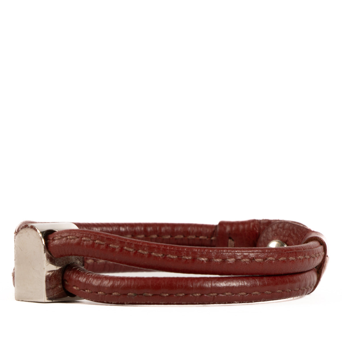 Delvaux Rode Leren Armband