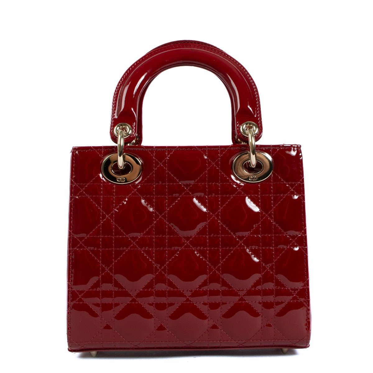 Dior Small Lady Dior Bag Cherry Red Patent Cannage Calfskin