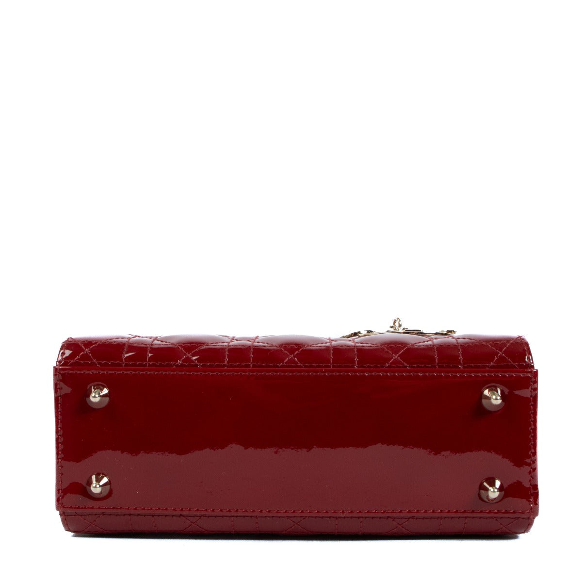 Dior Small Lady Dior Bag Cherry Red Patent Cannage Calfskin