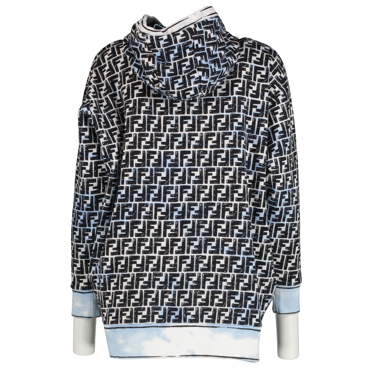 shop 100% authentic second hand Fendi Sky Blue Tie Dye FF Hoodie - Size XS on Labellov.com
