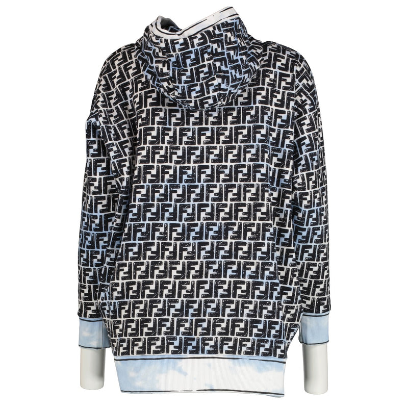 shop 100% authentic second hand Fendi Sky Blue Tie Dye FF Hoodie - Size XS on Labellov.com