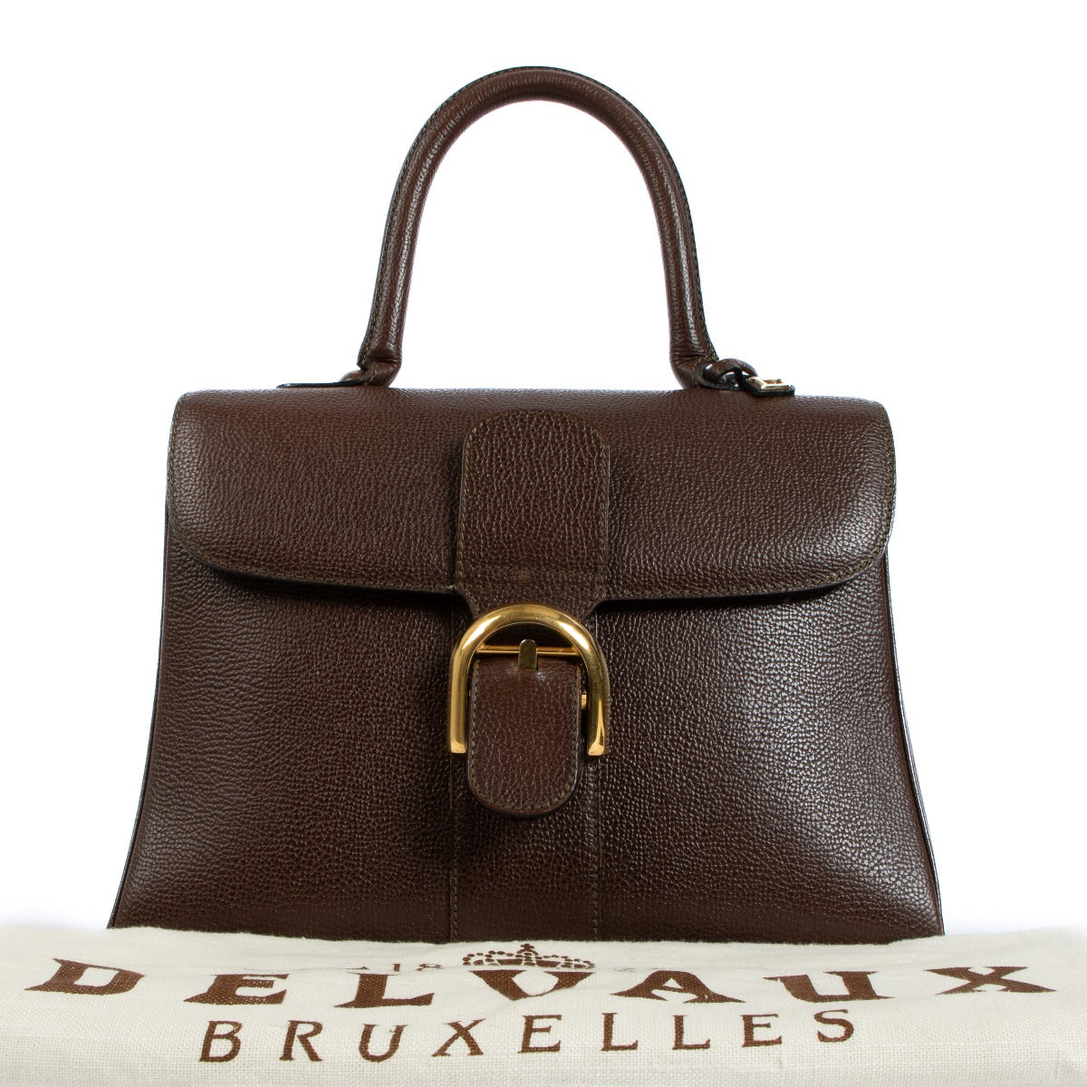 Delvaux Brillant MM Brown Leather