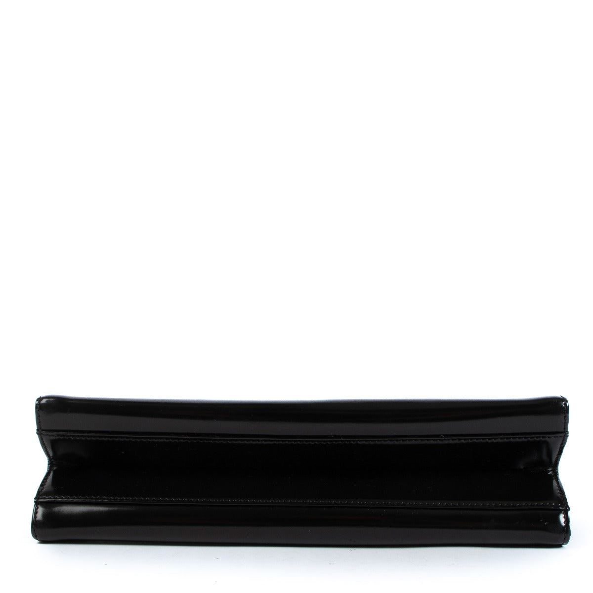 Gucci by Tom Ford Black Polished Leather Shoulder Bag