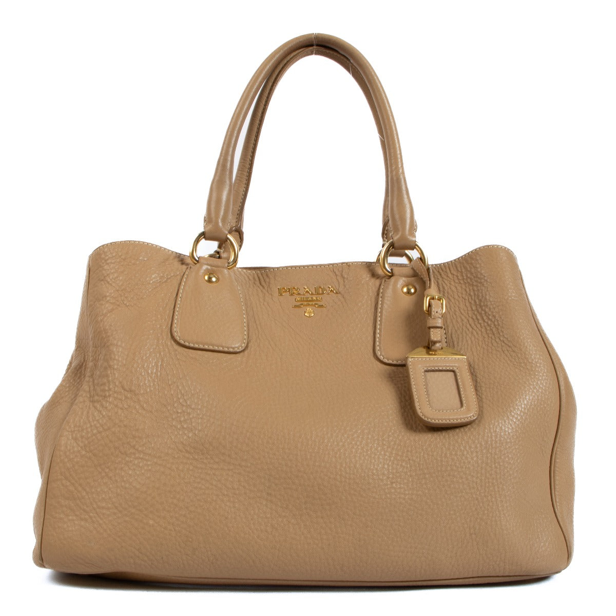 Prada Beige Vitello Daino Tote Bag