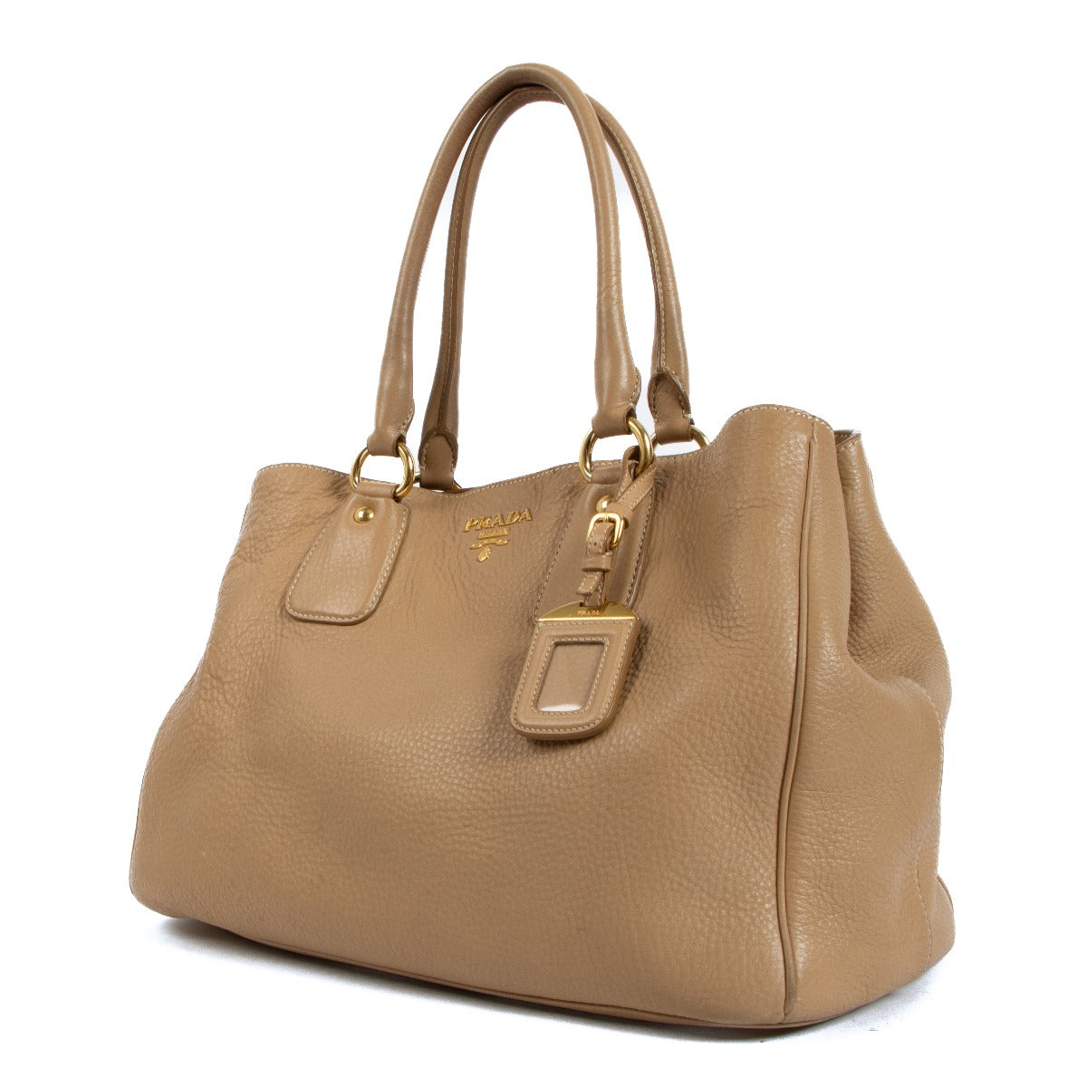 Prada Beige Vitello Daino Tote Bag