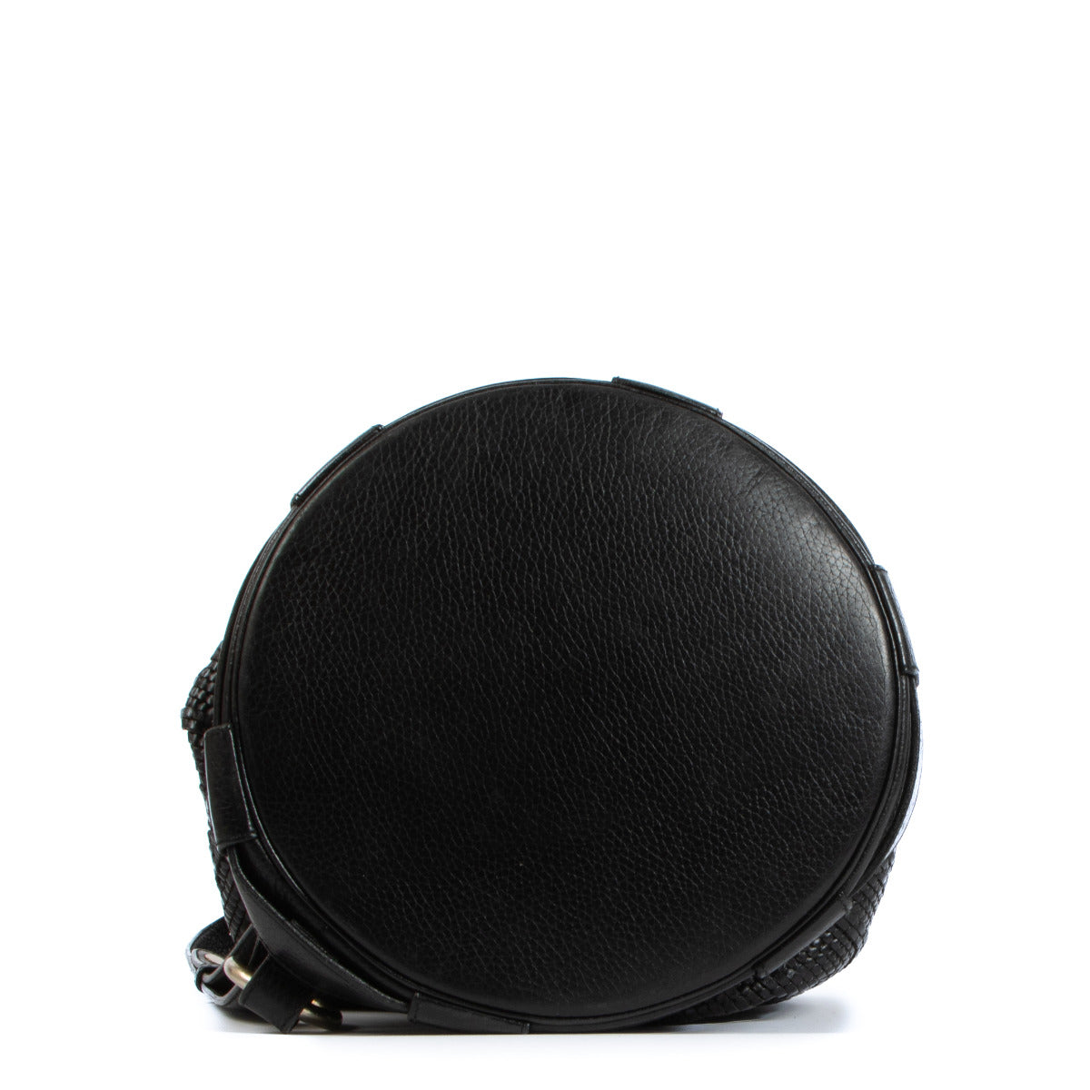 Sac seau Delvaux en toile de cuir noire