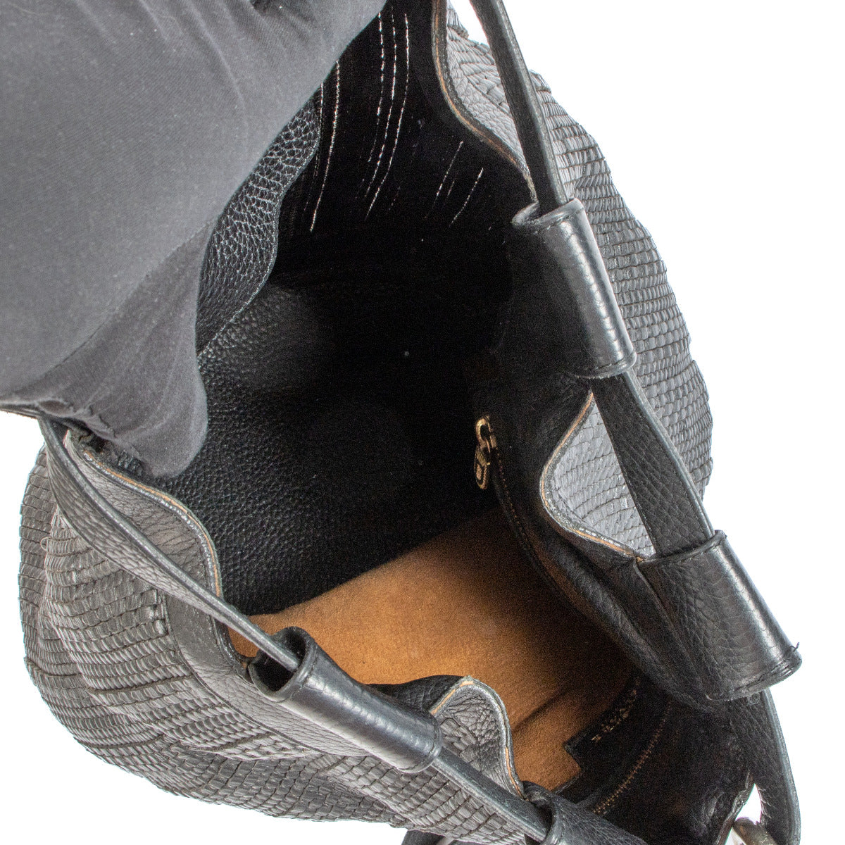 Sac seau Delvaux en toile de cuir noire