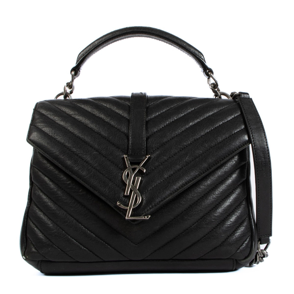 Saint Laurent Black Medium Collège Chain Bag