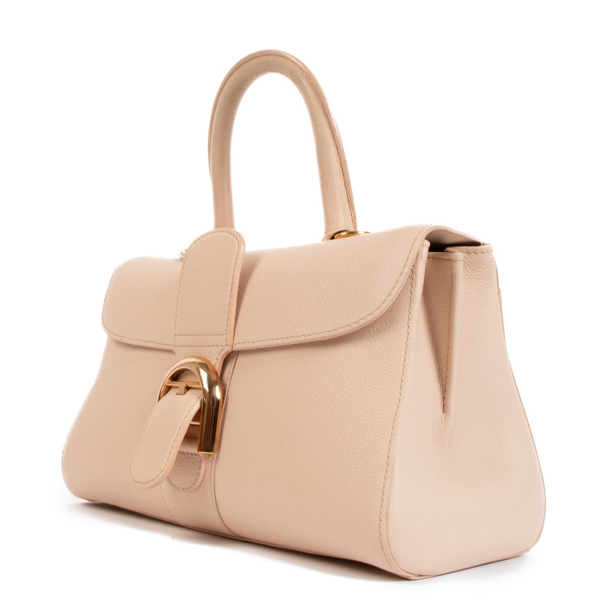 Shop safe online at Labellov in Antwerp, Brussels and Knokke this 100% authentic second hand Delvaux Nude Sellier Brillant East/West Mini Bag