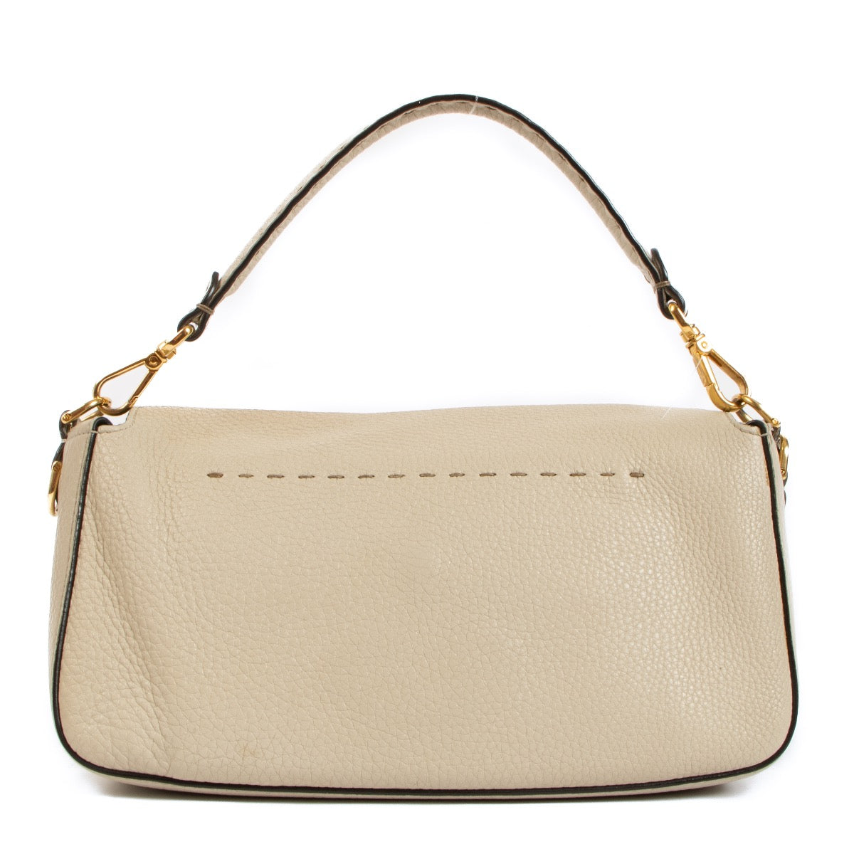 Shop an authentic Fendi Beige Camellia Cuoio Romano Leather Baguette Bag on Labellov.com