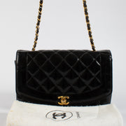 Shop 100% authentic second hand Chanel Black Patent Medium Diana Bag on Labellov.com