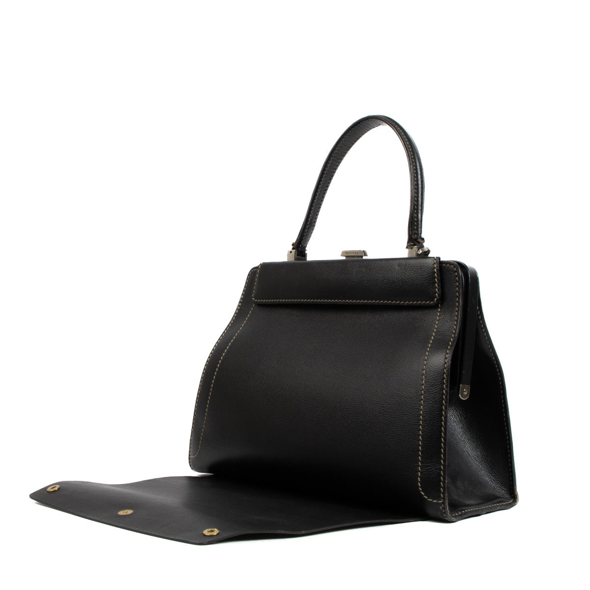 Delvaux Black Jumping Illusion Top Handle Bag