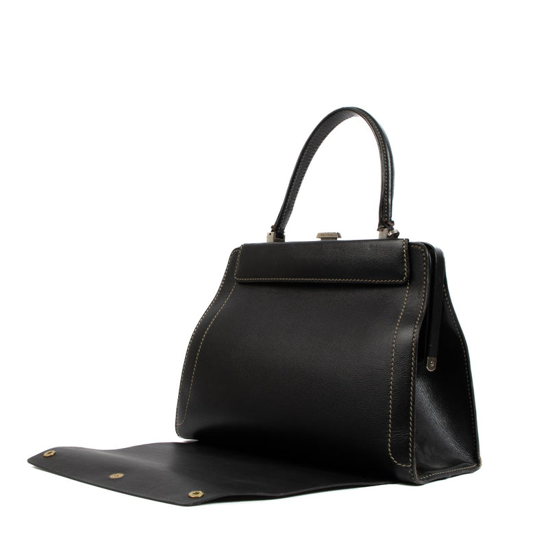 Delvaux Black Jumping Illusion Top Handle Bag