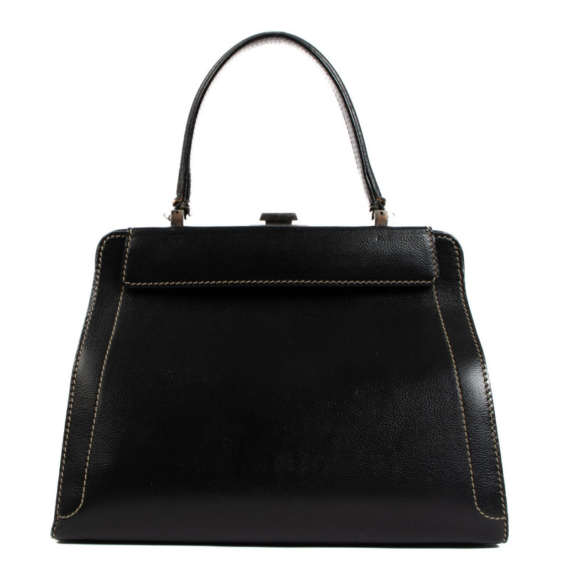 Delvaux Black Jumping Illusion Top Handle Bag