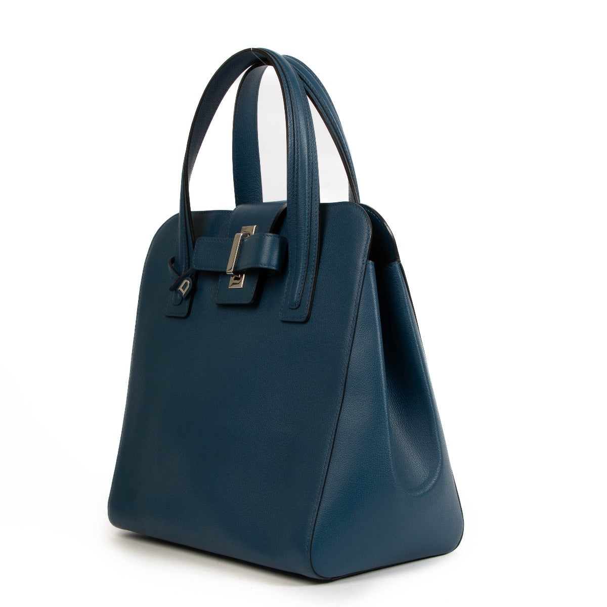 Delvaux Bleu de Prusse Cadence Simplissime N/S PM Tote Bag