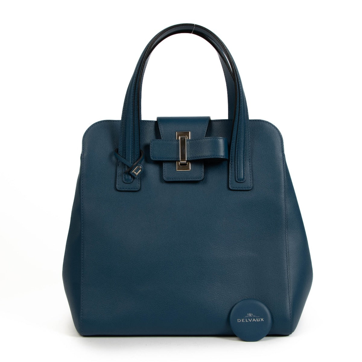 Delvaux Bleu de Prusse Cadence Simplissime N/S PM Tote Bag